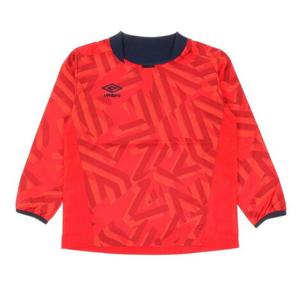 【5/15限定 エントリー＆3点以上ご購入でP最大10倍】アンブロ（UMBRO） ジュニア ラインド メッシュピステトップス UUJQJF30 MRED （キッズ）