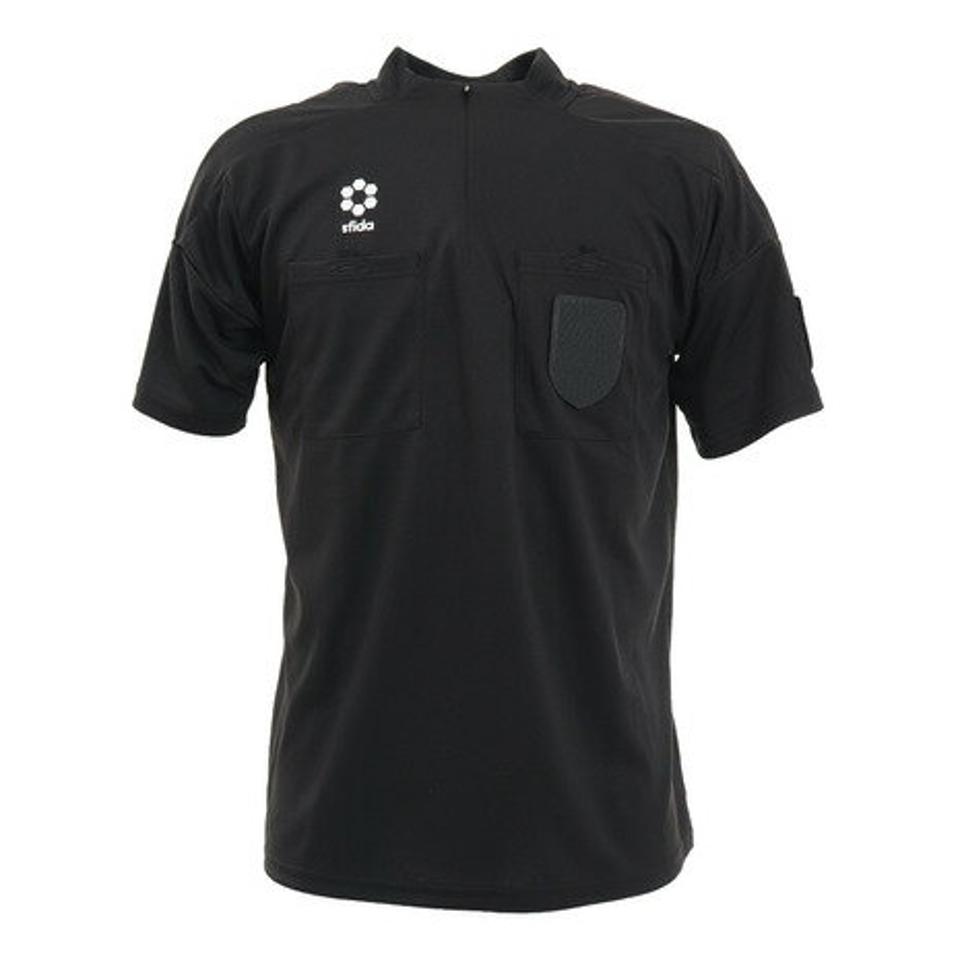 スフィーダ（SFIDA）（メンズ）サッカーウェア レフリー 審判 レフェリーシャツ ショートスリーブ SA-22836 BLK