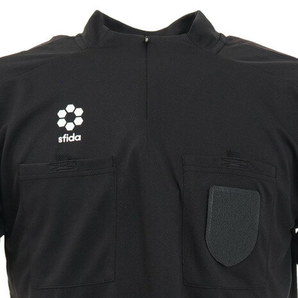 スフィーダ（SFIDA）（メンズ）サッカーウェア レフリー 審判 レフェリーシャツ ショートスリーブ SA-22836 BLK