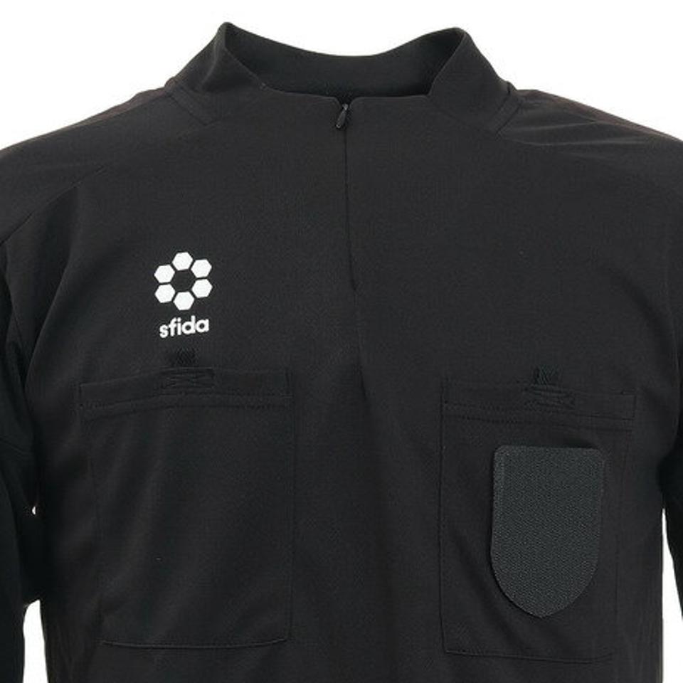 スフィーダ（SFIDA）（メンズ）サッカーウェア レフリー 審判 レフェリーシャツ ロングスリーブ SA-22835 BLK