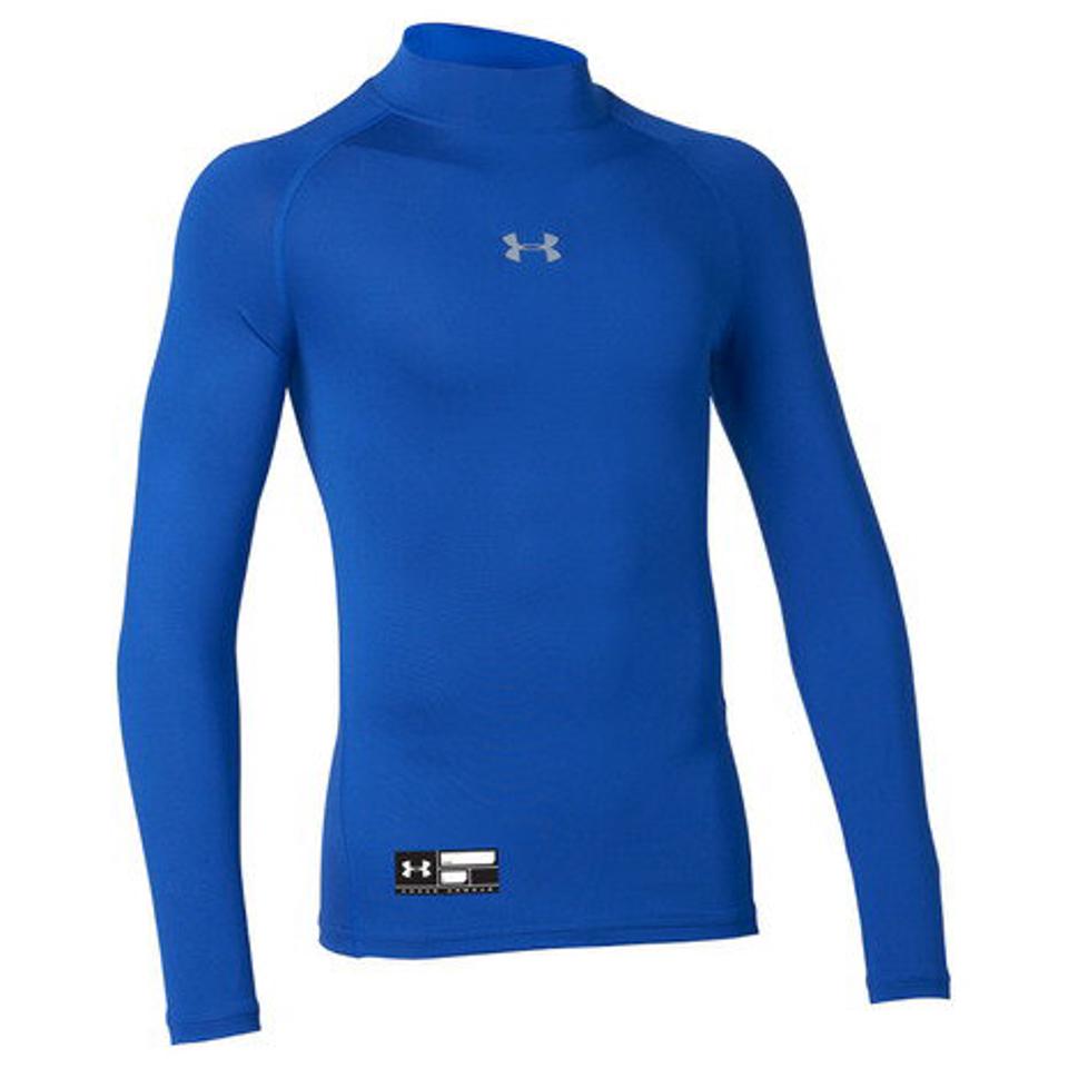 アンダーアーマー（UNDER ARMOUR） 野球 アンダーシャツ ジュニア ボーイズ ユース ヒートギアアーマー ロングスリーブ モック 1358651 400 （キッズ）