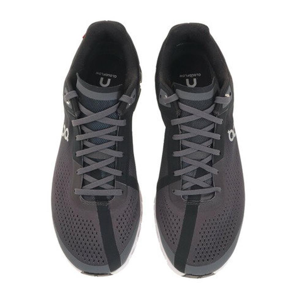 オン（On）（メンズ）ランニングシューズ クラウドフローワイド Clouuflow Wide ブラック グレー 45.99229 M スニーカー オールシーズン ローカット 軽量