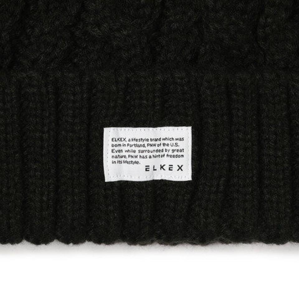 エルケクス(ELKEX) ニット帽 防寒 ケーブルカフワッチ 黒 897EK1ST2650 BLK (メンズ)