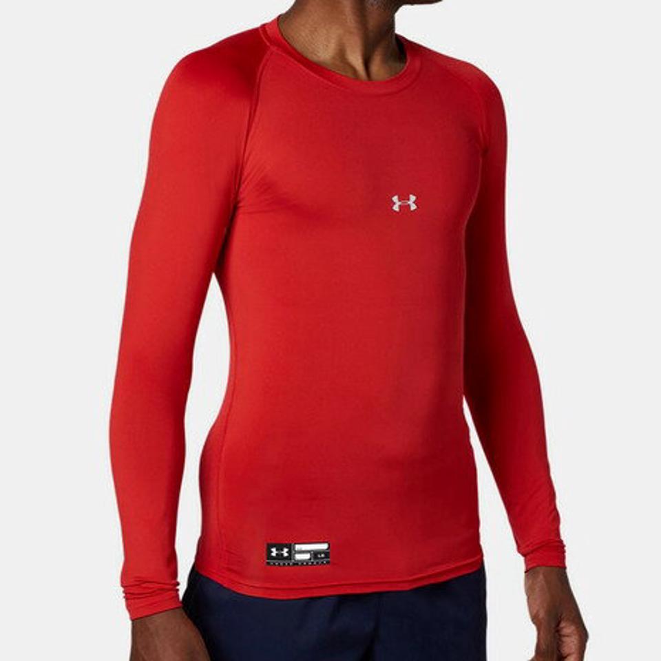 アンダーアーマー（UNDER ARMOUR） アンダーシャツ ヒートギアアーマー コンプレッション ロングスリーブ クルー 1358646 600 （メンズ）