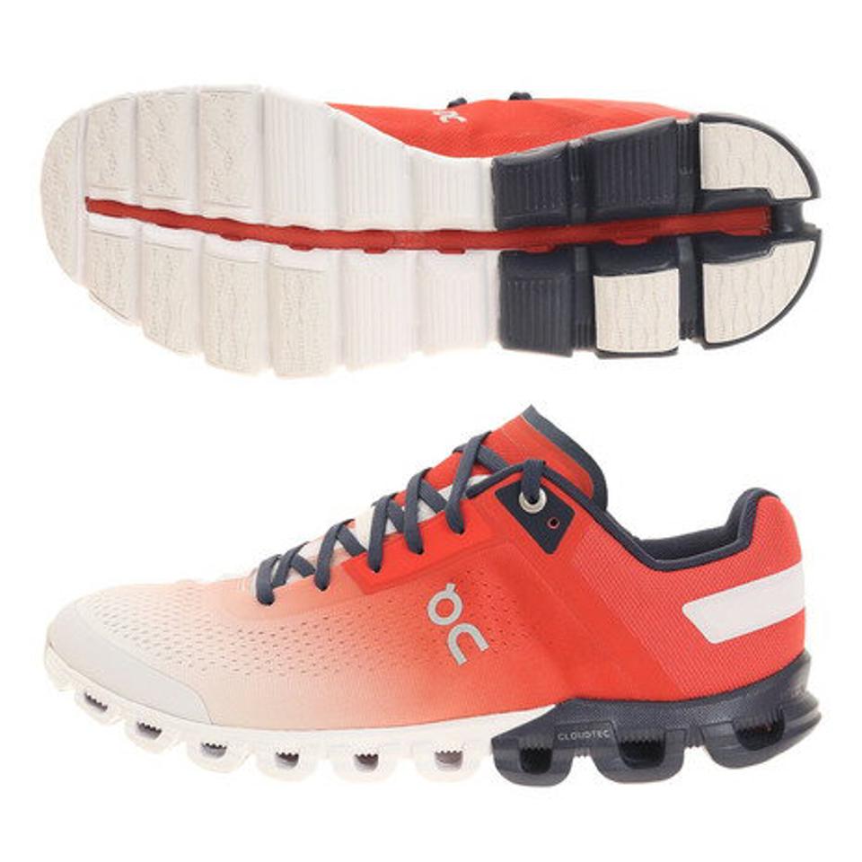 オン（On）（メンズ）シューズ スニーカー クラウドフロー レッドホワイト ブラック Cloudflow オールシーズン ローカット 軽量 ランニング ジョギング