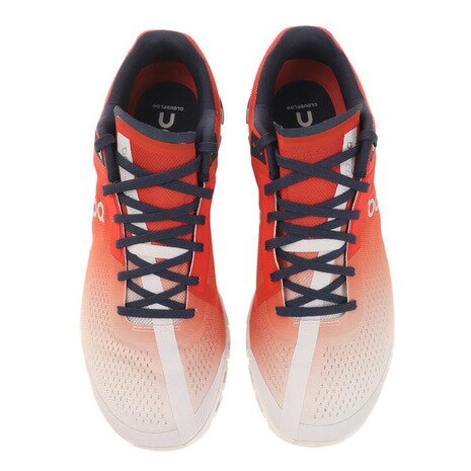 オン（On）（メンズ）シューズ スニーカー クラウドフロー レッドホワイト ブラック Cloudflow オールシーズン ローカット 軽量 ランニング ジョギング