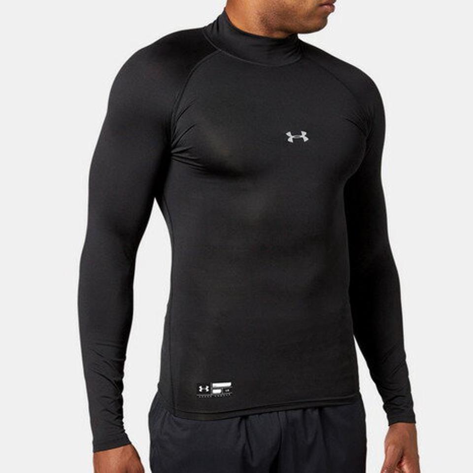 アンダーアーマー（UNDER ARMOUR） アンダーシャツ ヒートギアアーマー コンプレッション ロングスリーブ モック 1358645 001 （メンズ）
