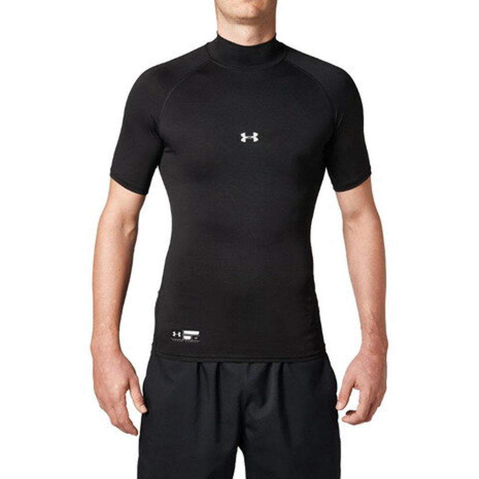 アンダーアーマー（UNDER ARMOUR） 野球 アンダーシャツ ヒートギアアーマー コンプレッション ショートスリーブ モック 1358642 001 （メンズ）
