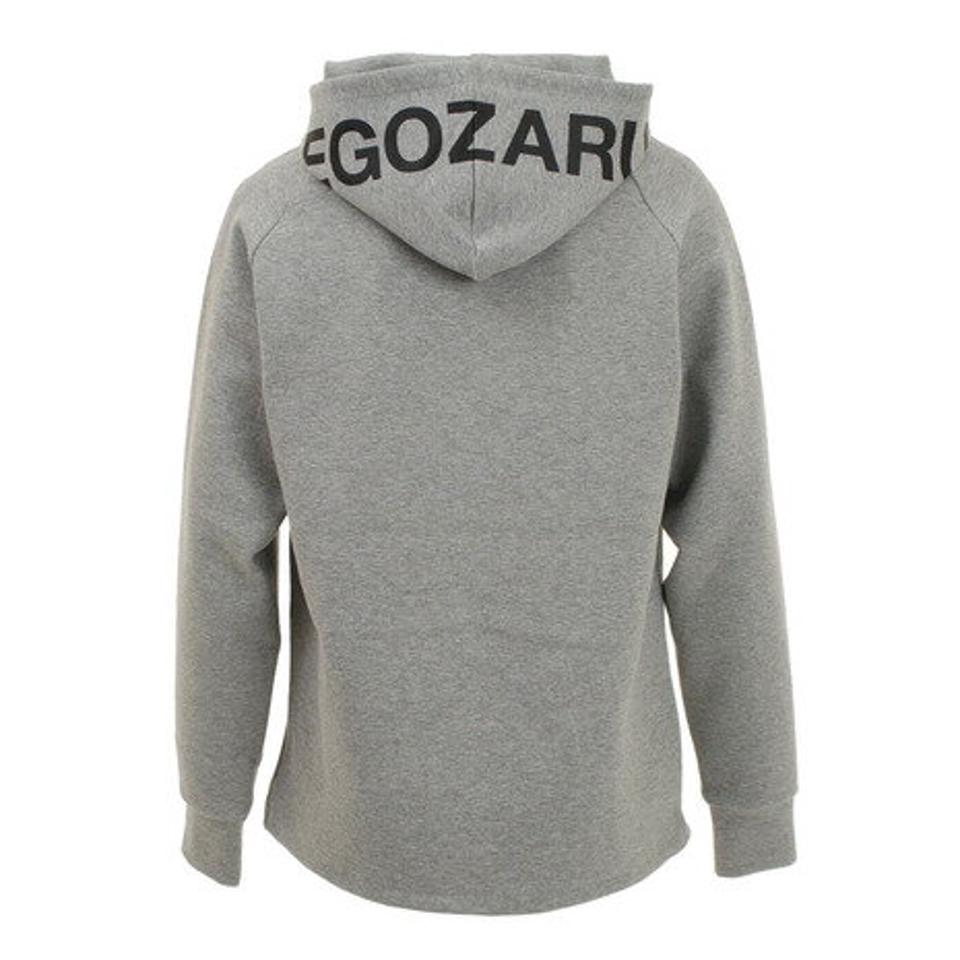 エゴザル（EGOZARU）（メンズ）バスケットボールウェア フードロゴパーカ グレー EZSW-F2105-046