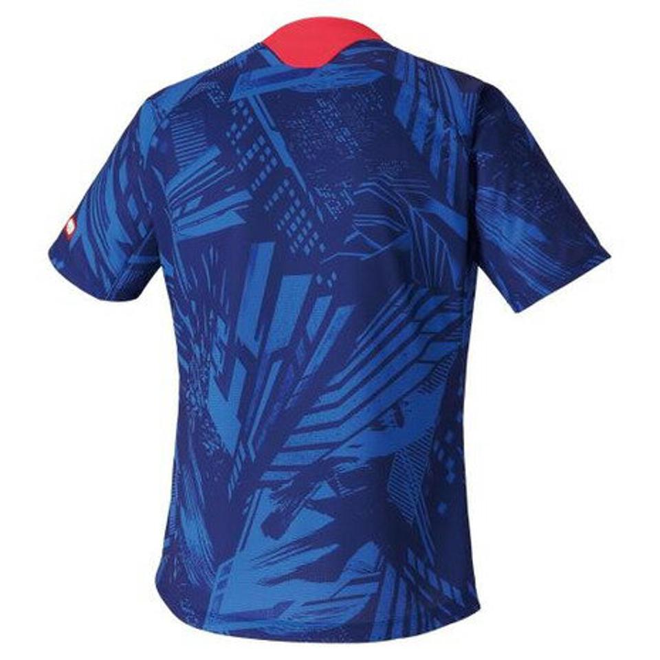 ミズノ(MIZUNO) 卓球ウエア ゲームシャツ 青 ブルー 82JA000120 (メンズ、レディース)