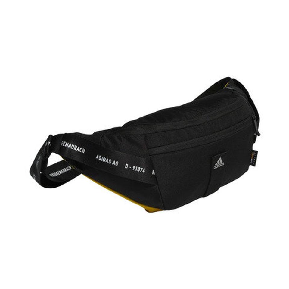 アディダス（adidas） ストリート ウエストバッグ 57667-GN9840 (ブラック×ヘイジーイエロー) （メンズ、レディース）