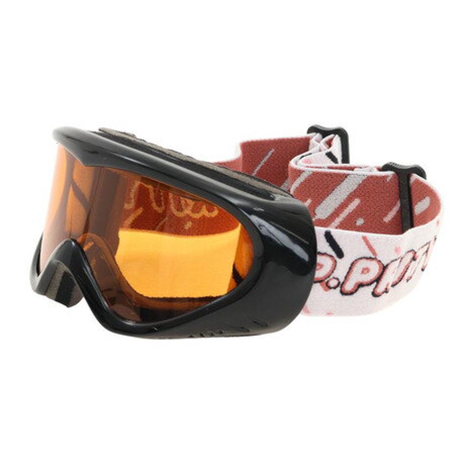 P-PRITY(P-PRITY) スキー スノーボード シングルレンズ ウインターゴーグル 330Z2FK5169 BLK (レディース)