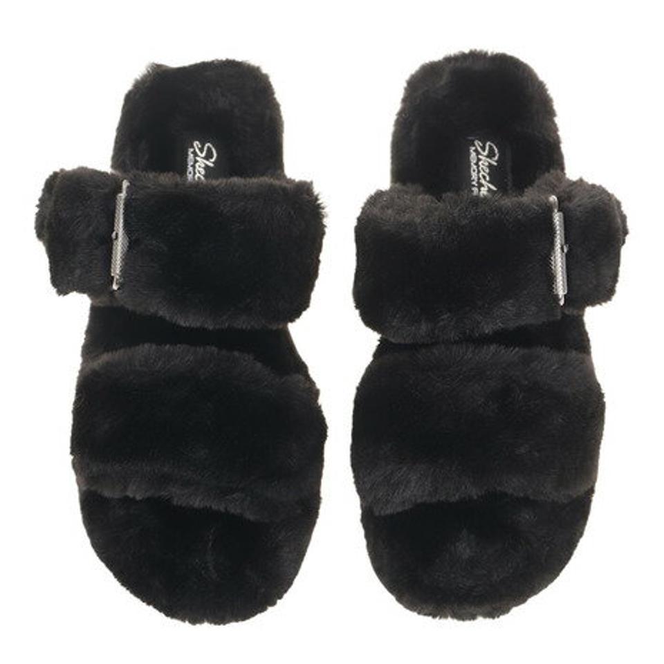 スケッチャーズ（SKECHERS）（レディース）カジュアルシューズ COZY WEDGE 167238-BBK