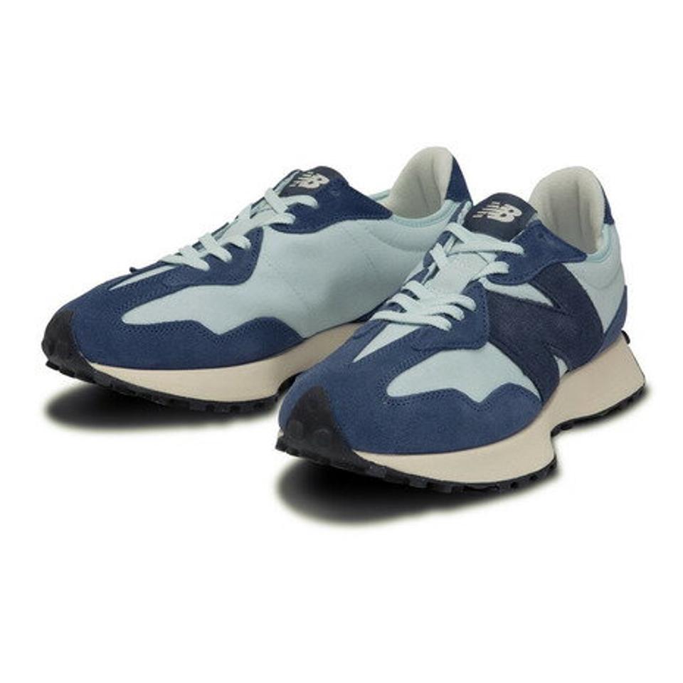 ニューバランス（new balance）（メンズ、レディース）スニーカー ネイビー MS327 WD D スポーツシューズ カジュアル 厚底 ビッグロゴ 通勤 通学