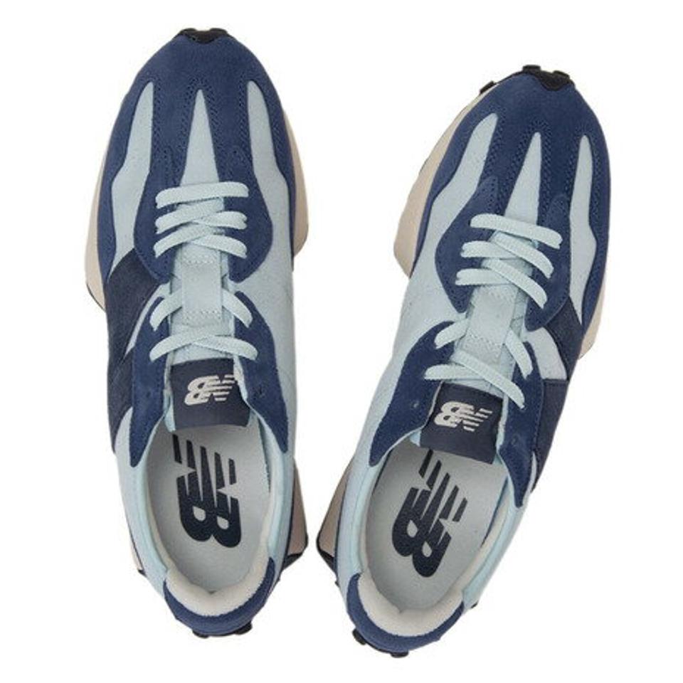 ニューバランス（new balance）（メンズ、レディース）スニーカー ネイビー MS327 WD D スポーツシューズ カジュアル 厚底 ビッグロゴ 通勤 通学