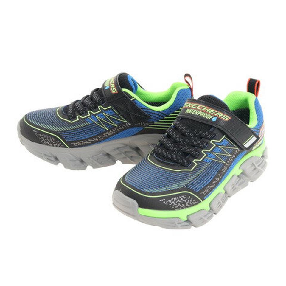スケッチャーズ（SKECHERS）（キッズ）ジュニアスニーカー TECH-GRIP ブラック ブルー 403805L-RYBK スポーツシューズ 防水 軽量 クッション性 アウトドア