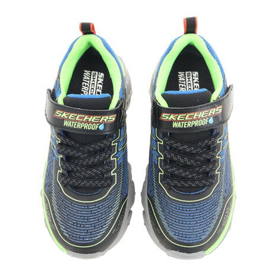 スケッチャーズ（SKECHERS）（キッズ）ジュニアスニーカー TECH-GRIP ブラック ブルー 403805L-RYBK スポーツシューズ 防水 軽量 クッション性 アウトドア