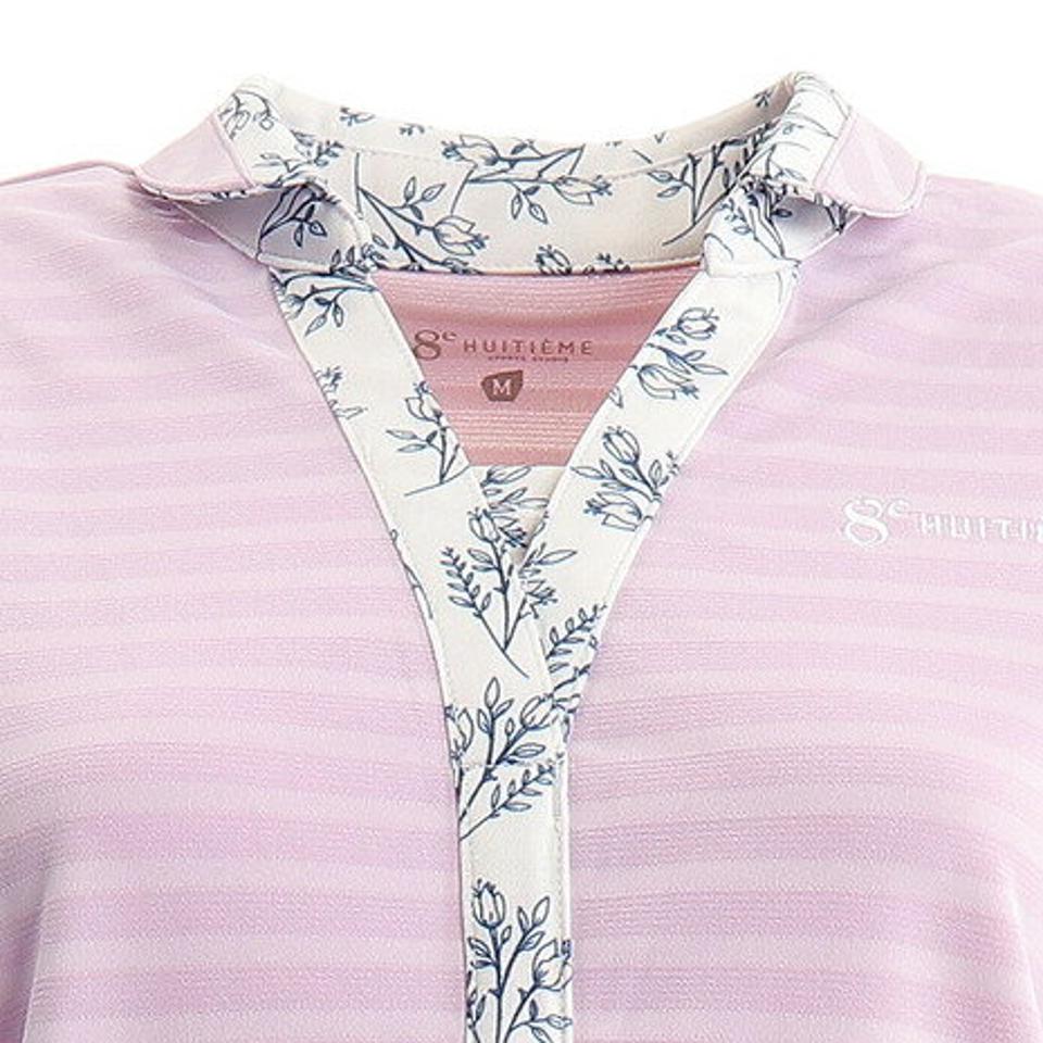 ウィッテム（HUITIEME） テニス ドライプラス ボーダー ポロシャツ HU20FLS733056LIL （レディース）