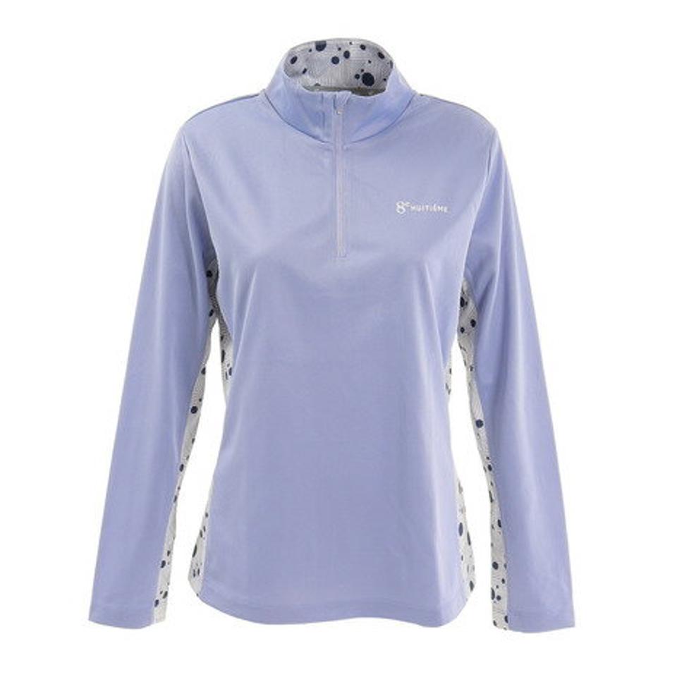 ウィッテム(HUITIEME) テニスウェア ドライプラス ハーフジップ 長袖トップス HU20FLS733051LBLU (レディース)