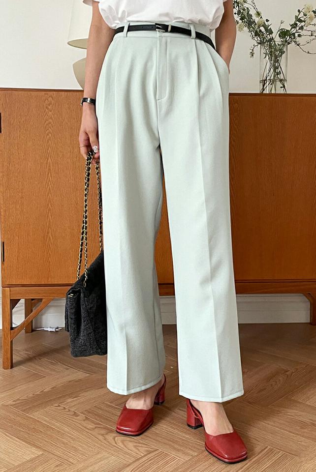 ツータックワイドスラックス・全3色・t65480 レディース 【pt】パンツ スラックス ロング丈 パステル シンプル 無地 単色 ベーシック 春 夏 秋 冬 オフィスカジュアル ワイド 楽ちん ウエストゴム ハイウエスト スタイルアップ 脚長 大人っぽ 韓国ファッション