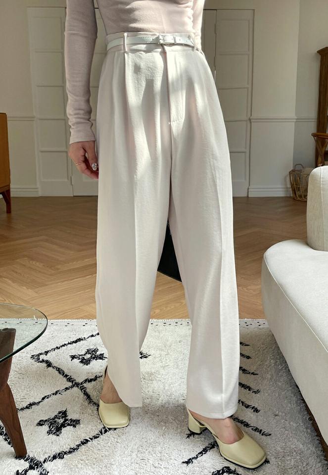 ツータックワイドスラックス・全3色・t65480 レディース 【pt】パンツ スラックス ロング丈 パステル シンプル 無地 単色 ベーシック 春 夏 秋 冬 オフィスカジュアル ワイド 楽ちん ウエストゴム ハイウエスト スタイルアップ 脚長 大人っぽ 韓国ファッション