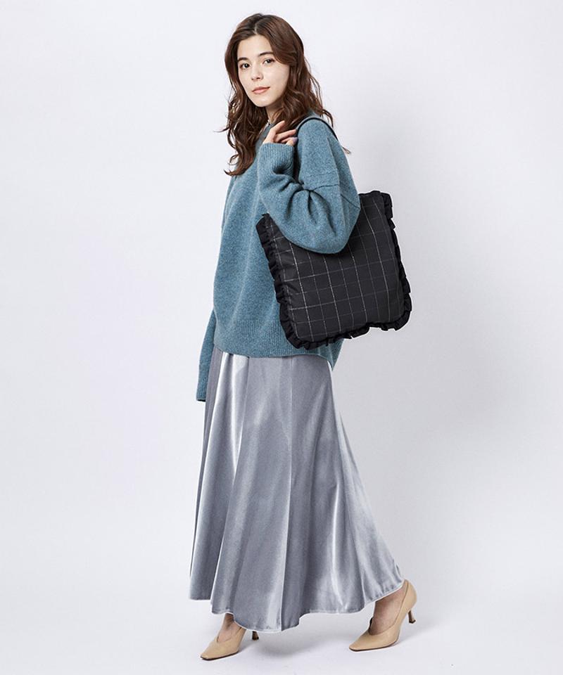 RUFFLE TOTEシルバービジュープレイドラッフル