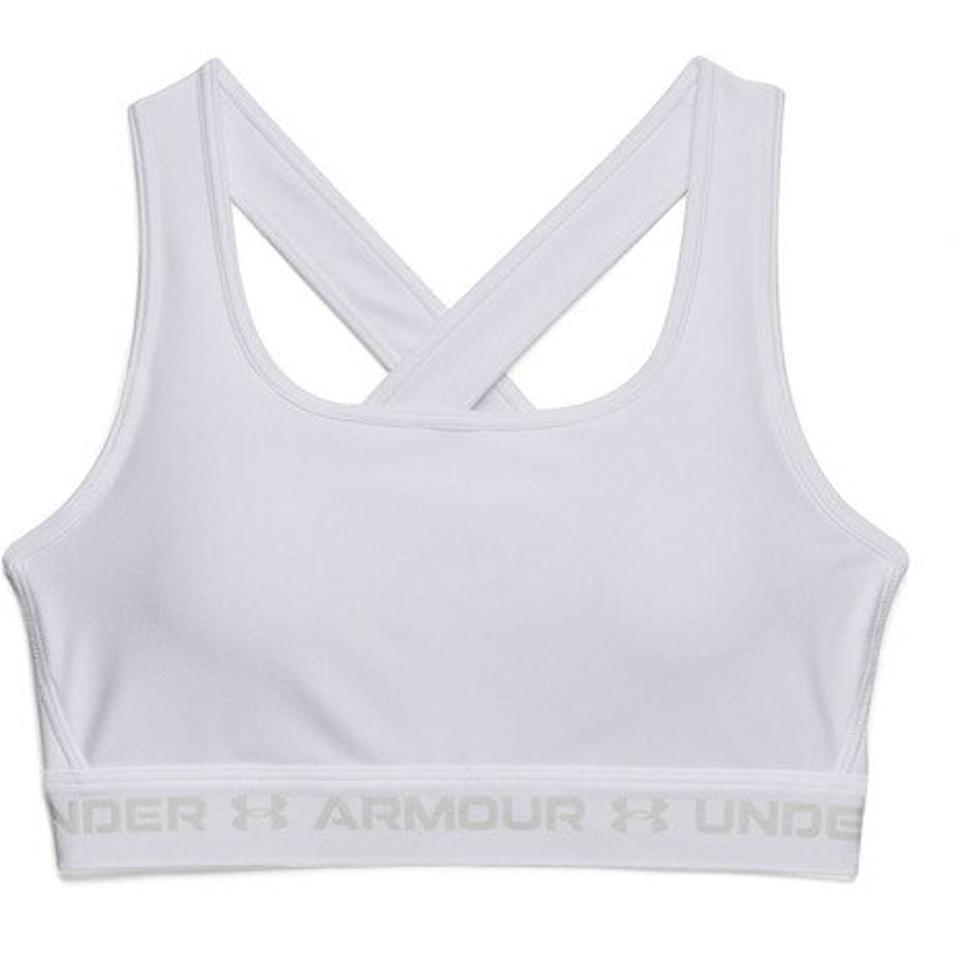 【3/10 24h限定 エントリー＆対象3店舗以上買い回りで最大P10倍！】アンダーアーマー（UNDER ARMOUR）（レディース）スポーツブラ ヒートギア(夏向け) ミドルサポート 揺れない クロスバック ミッド 1361034 100