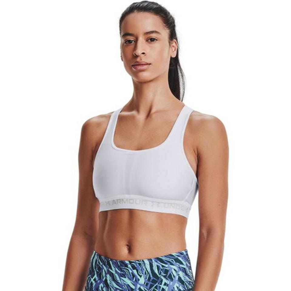【3/10 24h限定 エントリー＆対象3店舗以上買い回りで最大P10倍！】アンダーアーマー（UNDER ARMOUR）（レディース）スポーツブラ ヒートギア(夏向け) ミドルサポート 揺れない クロスバック ミッド 1361034 100