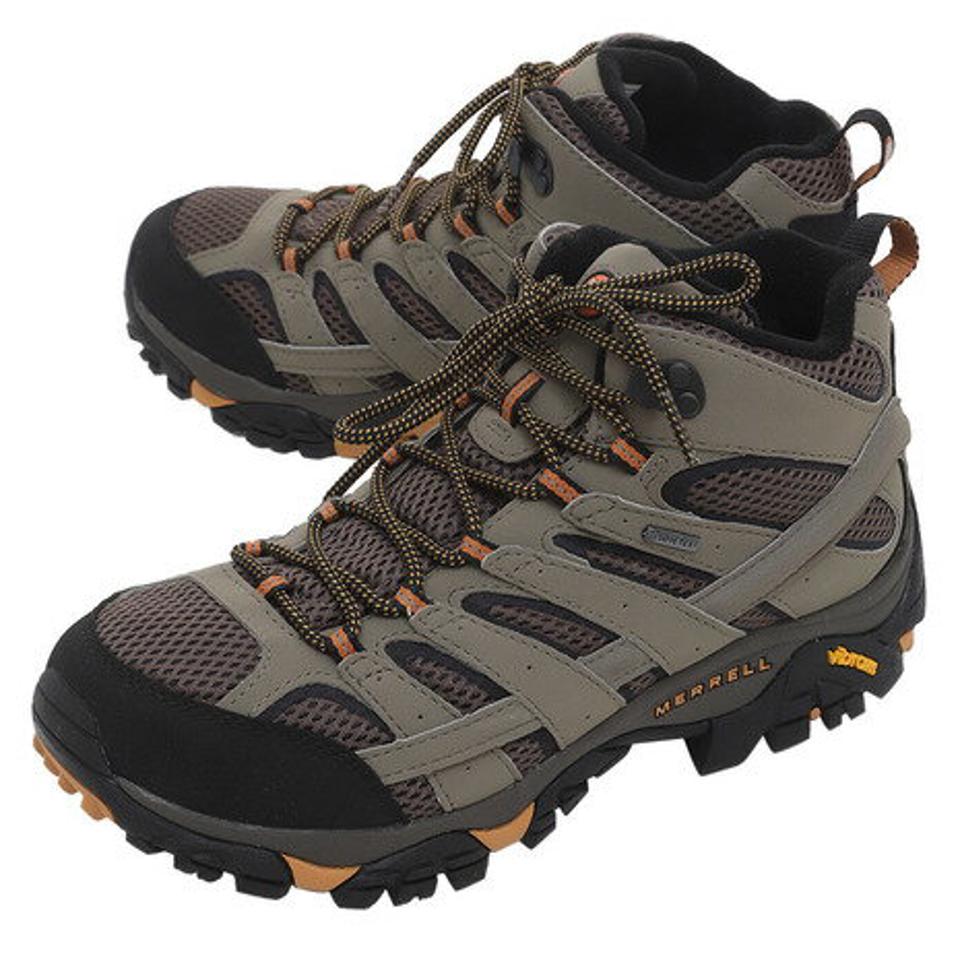 メレル（MERRELL） アウトドアシューズ トレッキングシューズ 登山靴 モアブ2 ミッド GTX ワイド 06057W WALNUT ゴアテックス 510g 防水 登山 山登り （メンズ）