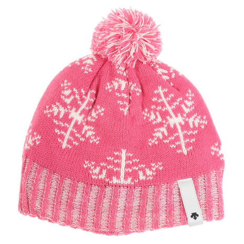 デサント(DESCENTE) ニット帽 キッズ スキー ジュニア ニットキャップ DWDMJC81 PIN 雪遊び (キッズ)