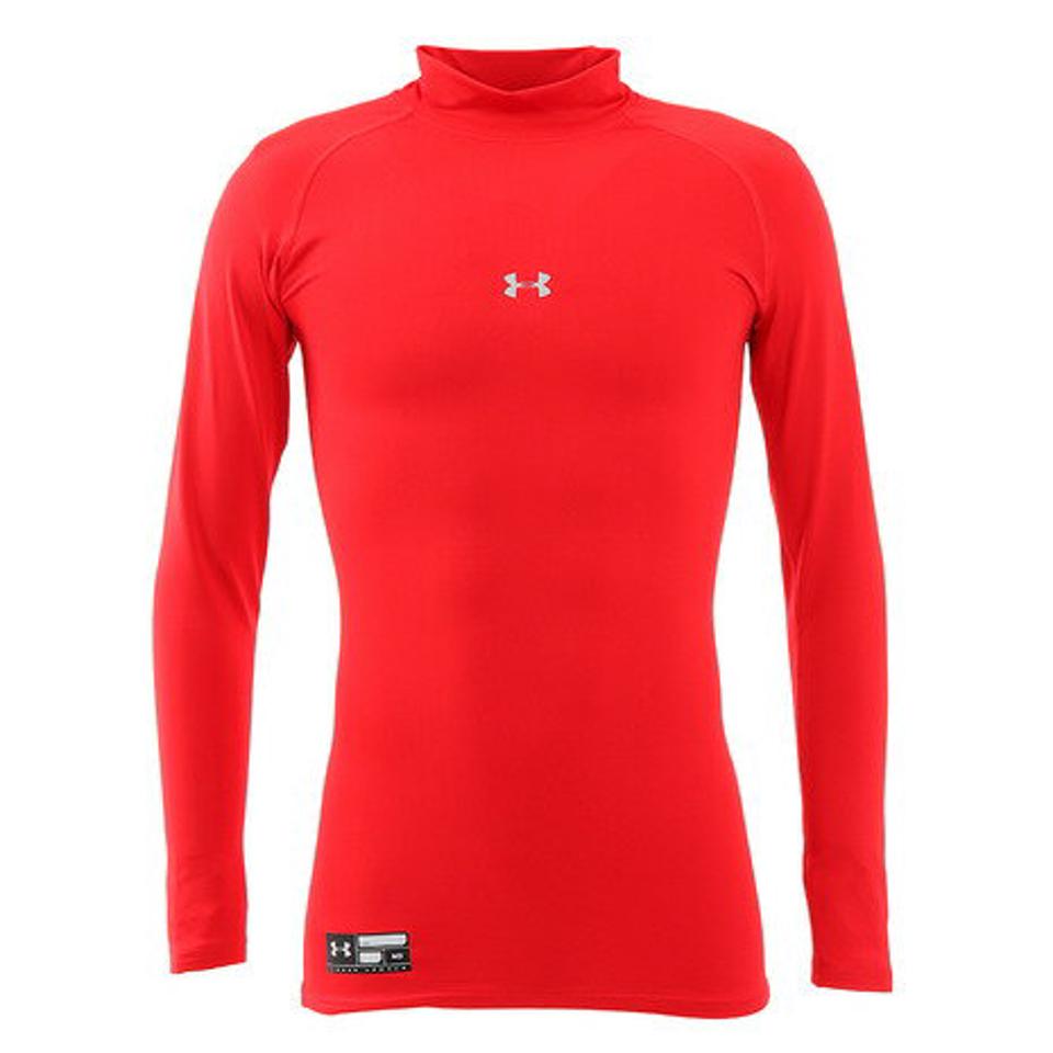 アンダーアーマー(UNDER ARMOUR) コールドギアアーマー ロングスリーブ モックシャツ 1346864 RED BB 防寒 トレーニング 冬用 インナー ハイネック (メンズ)