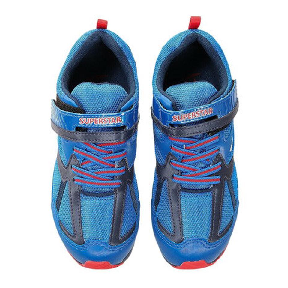 ムーンスター（MoonStar） ジュニアスポーツシューズ スーパースター J7127F BU 12293495 F ベルクロ ベルト付き スニーカー （キッズ）