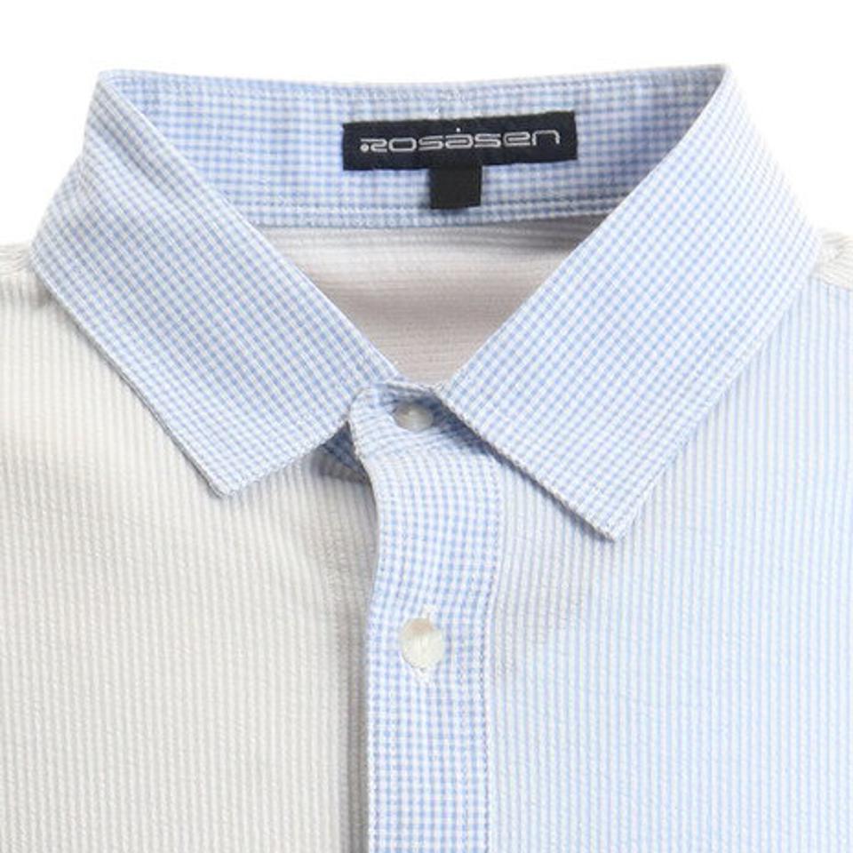 ROSASEN ゴルフウェア ポロシャツ メンズ 36Gピケ サッカークレイジー長袖シャツ 044-22211-091 (メンズ)