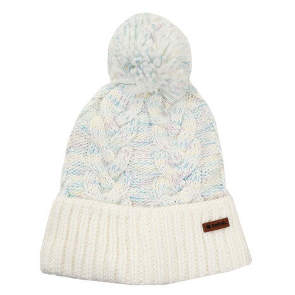 スウィベル(Swivel)(レディース)スキー スノーボード ニット帽 レディース ミックス ビーニー 331SW10DW1136 WHT