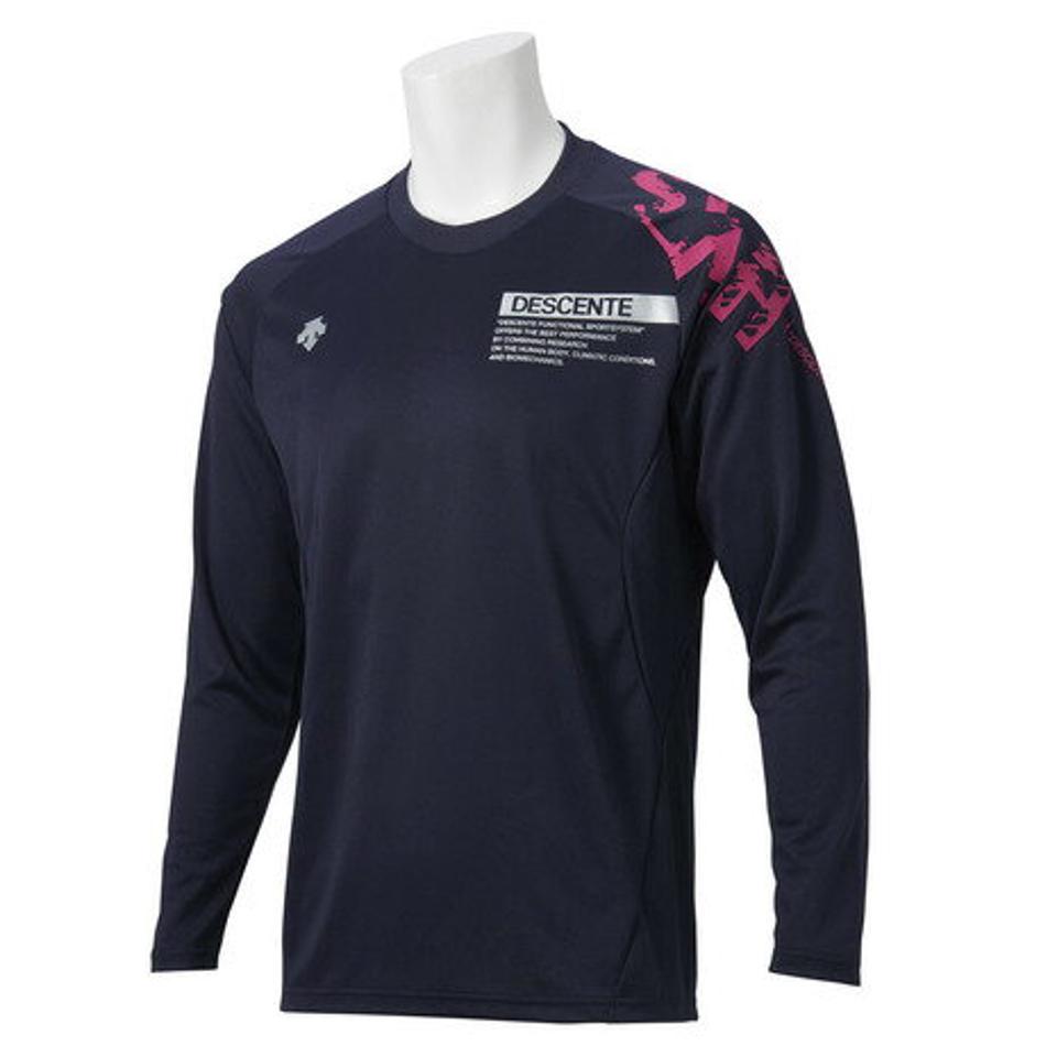 デサント(DESCENTE) バレーボールウェア ジュニア 長袖プラクティスシャツ DVJSJB51 NV (キッズ)