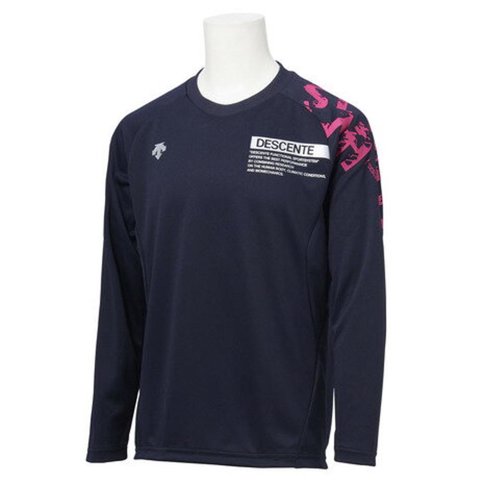 デサント(DESCENTE) バレーボールウェア ジュニア 長袖プラクティスシャツ DVJSJB51 NV (キッズ)