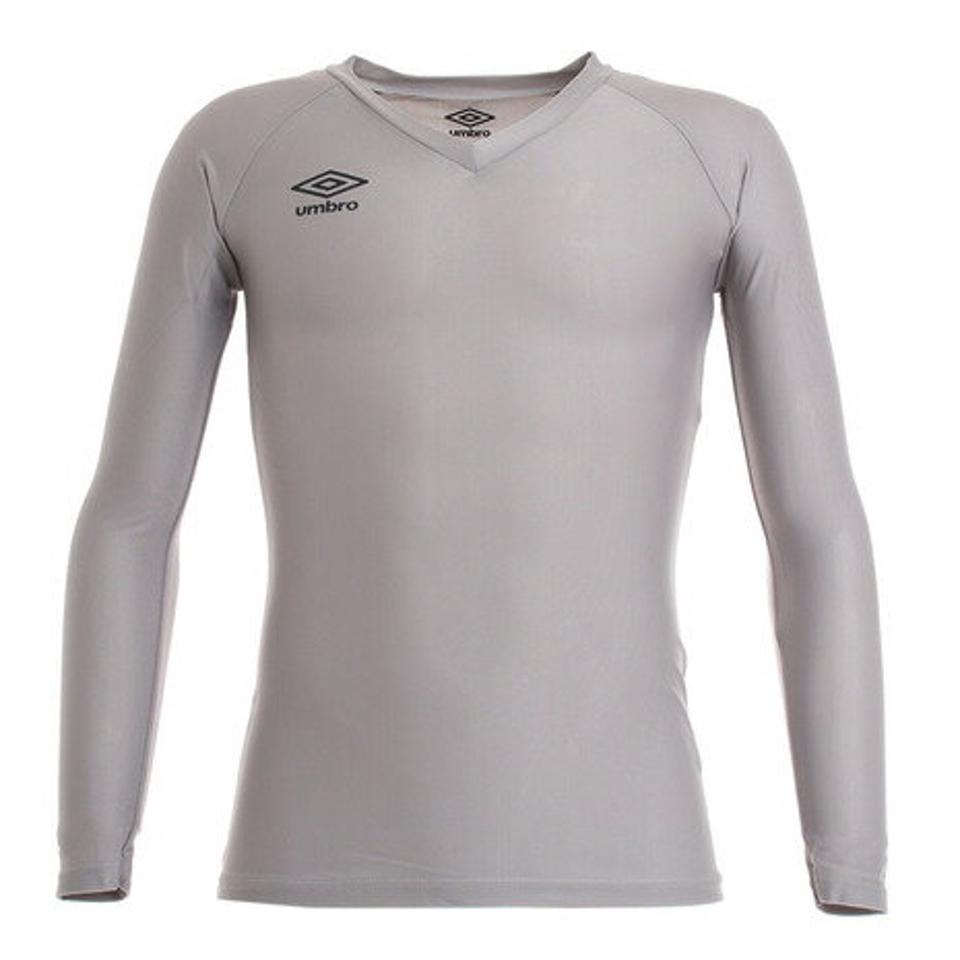 アンブロ(UMBRO) サッカー ウェア メンズ 長袖パワーインナーVネックシャツ UAS9701L SLV インナー アンダーシャツ (メンズ)