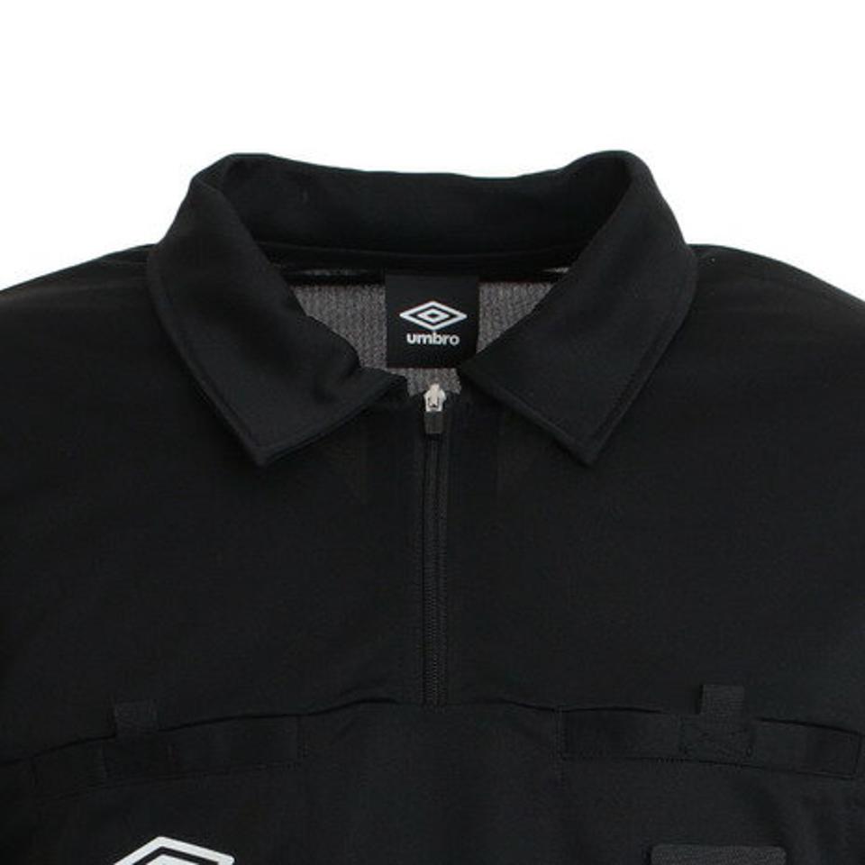 【スポーツデー エントリーでP5倍!4/3 9:59迄】アンブロ(UMBRO)(メンズ)サッカー ウェア メンズ 半袖 レフリーシャツ UAS6608L BLK