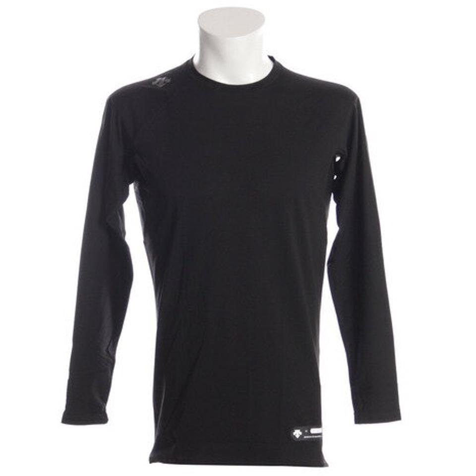 【2点10％OFFクーポン! 24日迄】デサント（DESCENTE）（メンズ）野球 アンダーシャツ 丸首 長袖 インナー シャツ DBMLJB00 黒