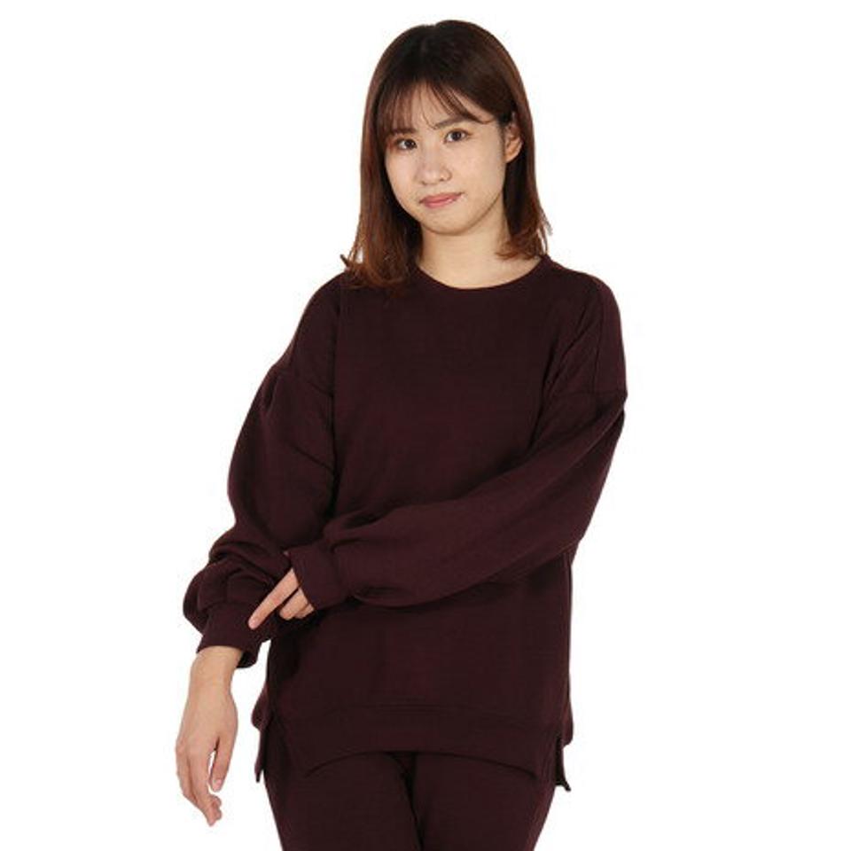 エルケクス（ELKEX）（レディース）ダブルニットクルーネックシャツ EKL1FA3078 DBRN