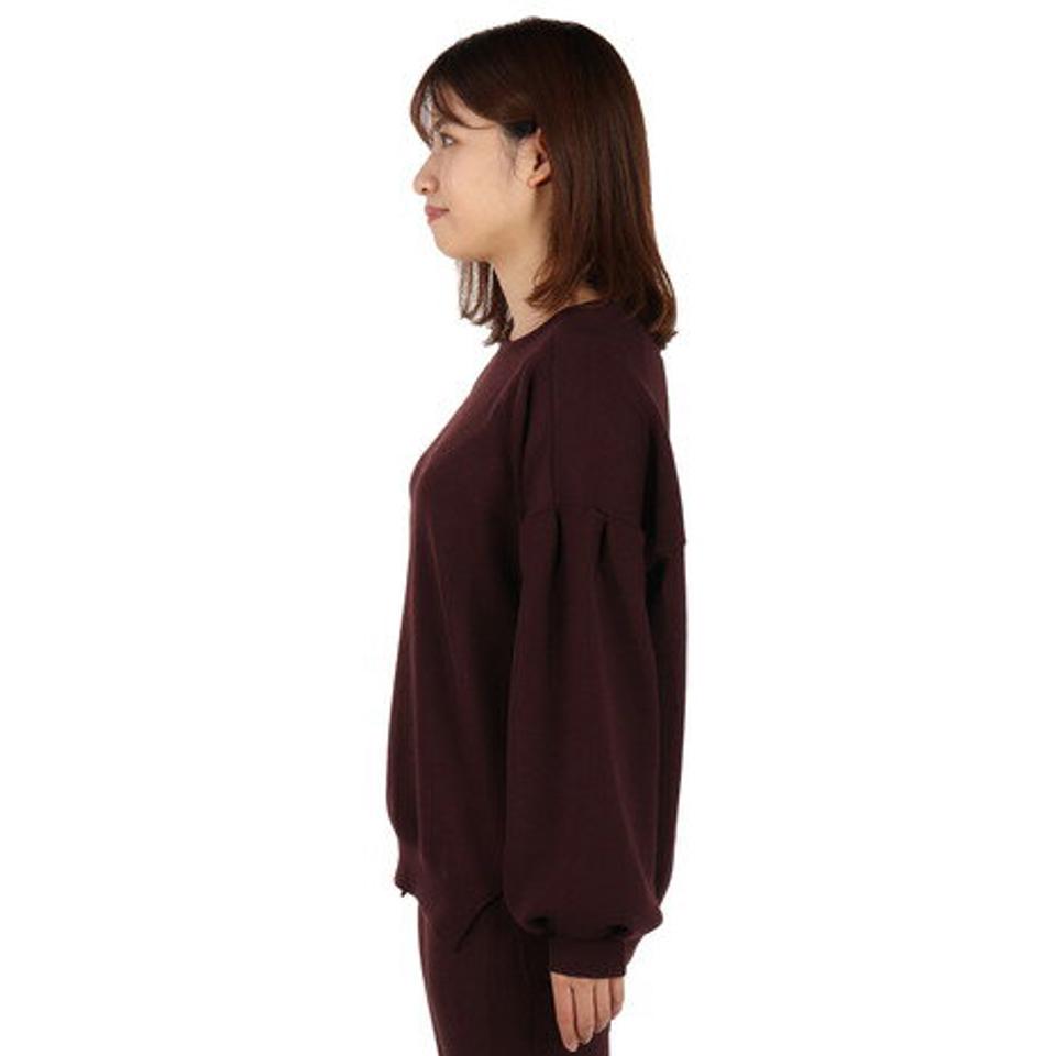 エルケクス（ELKEX）（レディース）ダブルニットクルーネックシャツ EKL1FA3078 DBRN