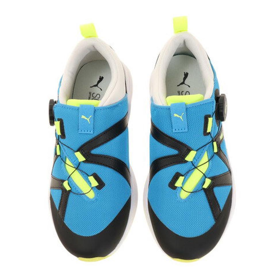 【6/5 24h限定 エントリー＆対象4店舗買い回りで最大P10倍！】プーマ（PUMA）（キッズ） プーマ ワイヤードラン ディスク ブルー ブラックピンク 19568701 ジュニア キッズ シューズ スニーカー