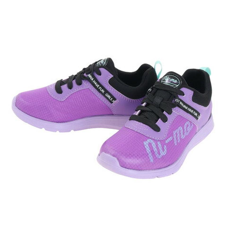 ムーンスター（MoonStar）（キッズ） スニーカー ジュニア 紫 黒 NM J053 12295401 12295406 22SS パープル ブラック スポーツシューズ