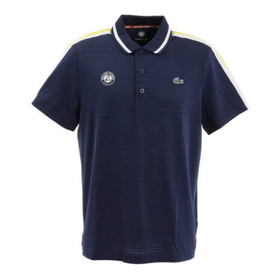 ラコステ（LACOSTE） テニスウェア ローラン・ギャロス ショルダーラインドライポロシャツ DH9225L-4CM （メンズ）