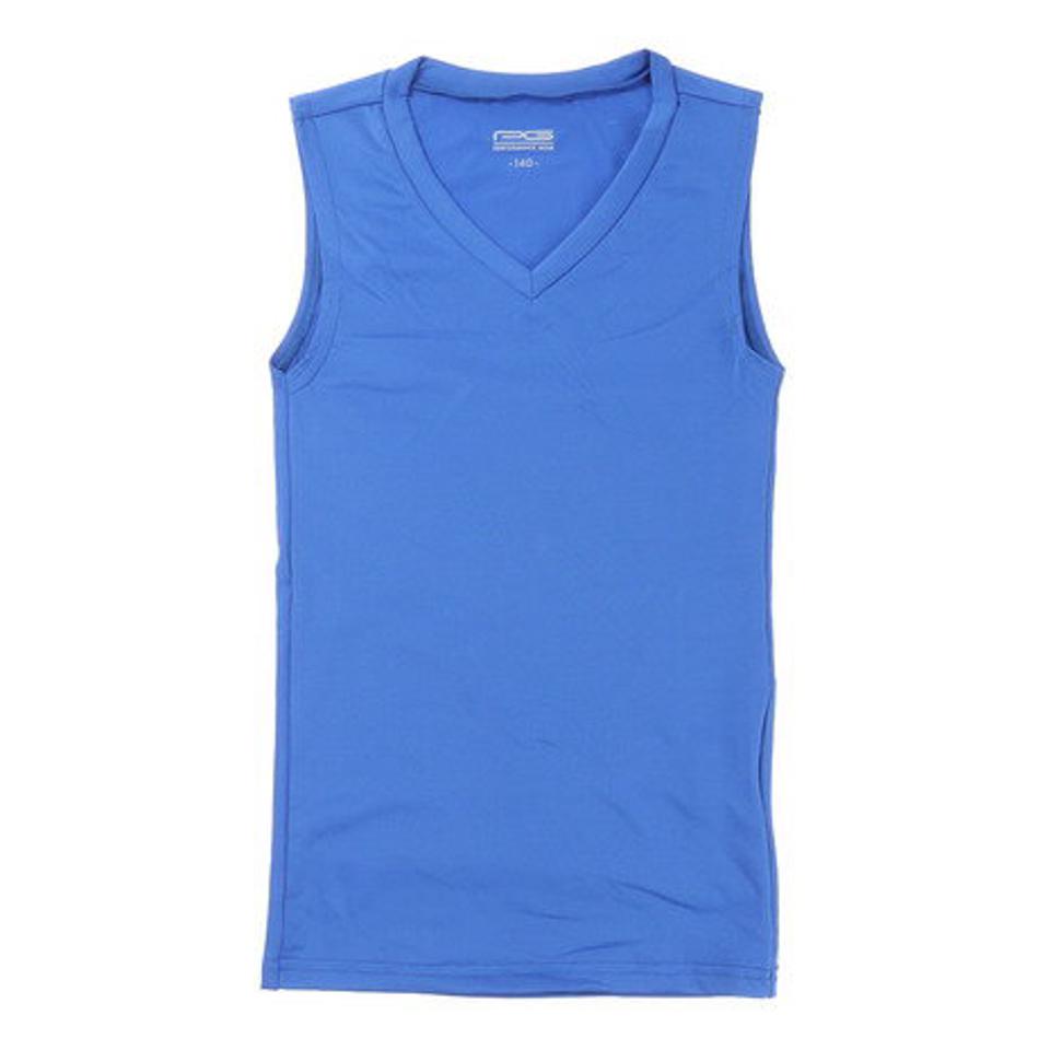 パフォーマンスギア（PG） ジュニア ストレッチVネックノースリーブ 742PG9ES4533 BLU （キッズ）