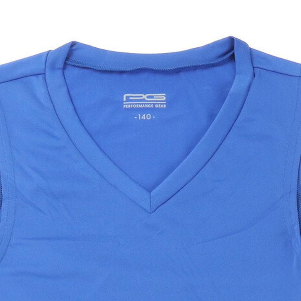 パフォーマンスギア（PG） ジュニア ストレッチVネックノースリーブ 742PG9ES4533 BLU （キッズ）