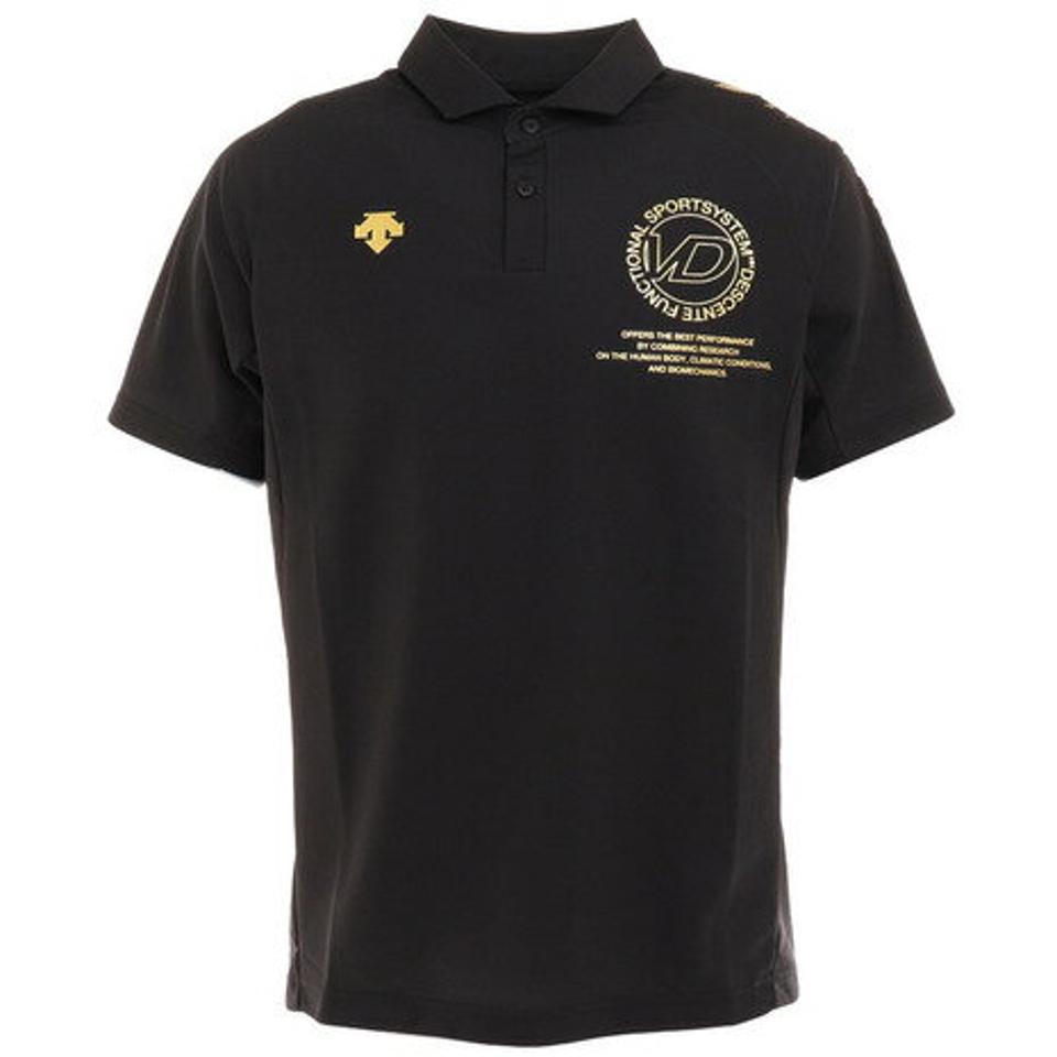 デサント（DESCENTE） バレーボールウェア 半袖ポロシャツ DVUTJA70 BK （メンズ、レディース）