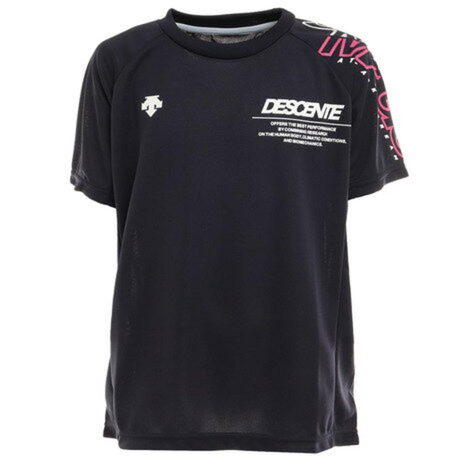 デサント（DESCENTE） バレーボールウェア ジュニア 半袖プラクティスシャツ DVJTJA51 NV （キッズ）