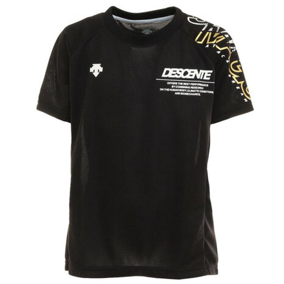 デサント（DESCENTE） バレーボールウェア ジュニア 半袖プラクティスシャツ DVJTJA51 BK （キッズ）