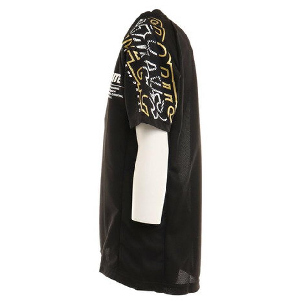 デサント（DESCENTE） バレーボールウェア ジュニア 半袖プラクティスシャツ DVJTJA51 BK （キッズ）